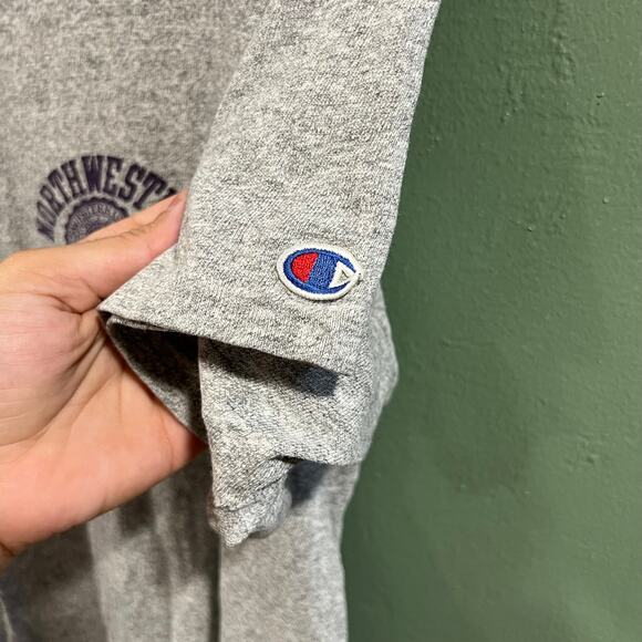 Vintage Champion Northwestern University T Shirt Gray College Tee M - Picture 5 of 6